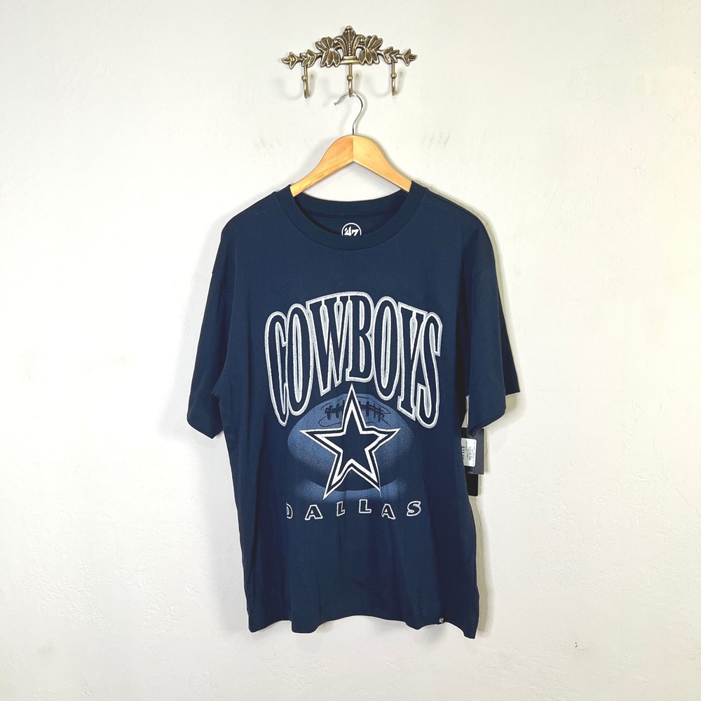 Dallas Cowboys NFL '47 Brand T-Shirt Men Size Large Navy Blue Power Shot NEW